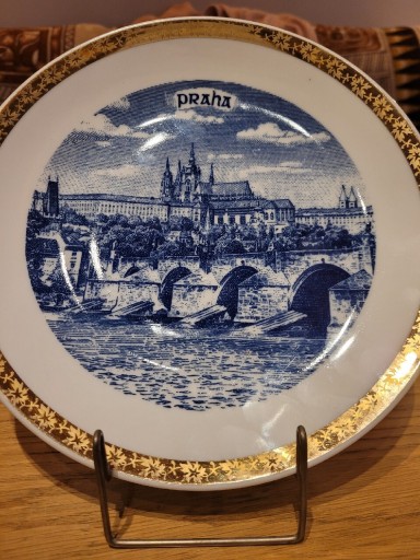 Zdjęcie oferty: Bohemia Praga talerz dekoracyjny porcelana 1970