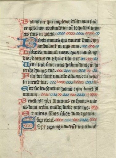 Zdjęcie oferty: Manuskrypt - psałterz. Illuminated manuscript XV w
