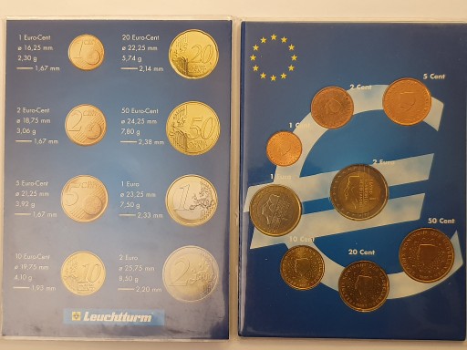 Zdjęcie oferty: Holandia  1999 Zestaw 8 monet euro .Stan idealny