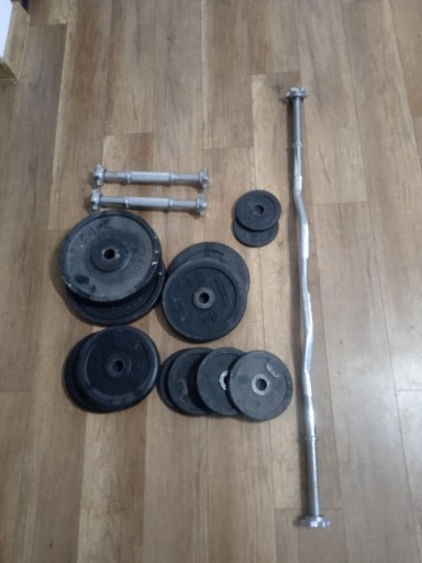 Zdjęcie oferty: 50kg gryf łamany 2*gryf hantel 