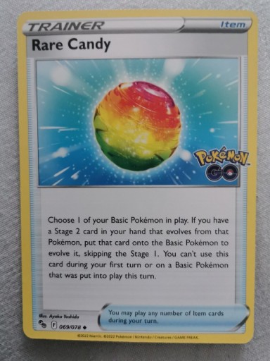 Zdjęcie oferty: Rare Candy 069/078 PGO / Karty Pokemon 