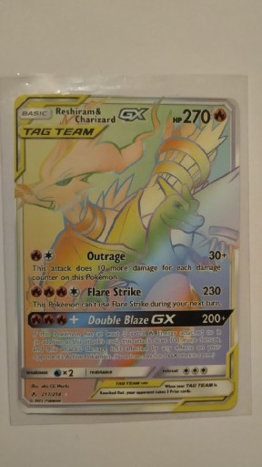 Zdjęcie oferty: Karta Pokemon Reshiram& Charizard GX