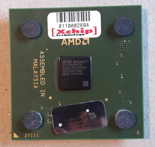 Zdjęcie oferty: Procesor AMD Athlon XP 1700+ AX1700DMT3C Socket A