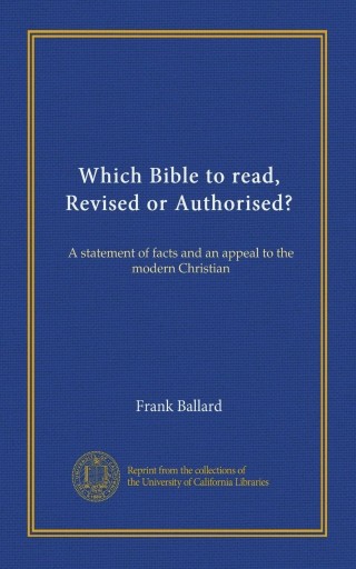 Zdjęcie oferty: Which Bible to read, Revised or Authorised? 