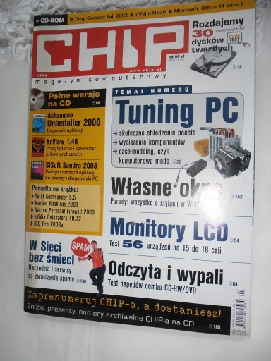 Zdjęcie oferty: CHIP magazyn komputerowy nr 1/2003