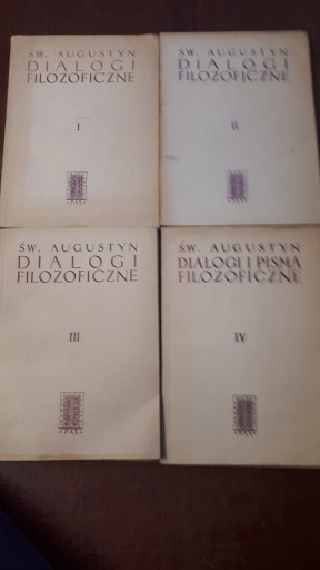 Zdjęcie oferty: Dialogi Filozoficzne. Św Augustyn 4 tomy 