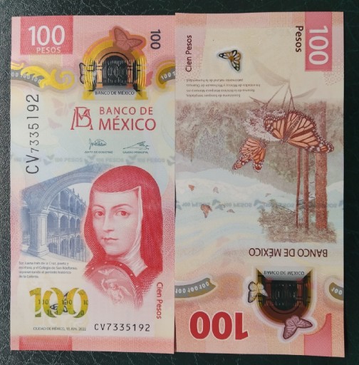 Zdjęcie oferty: Meksyk 100 pesos 2022 aUNC