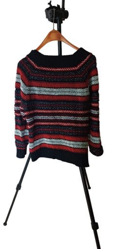 Zdjęcie oferty: Ciepły sweter w paski XL