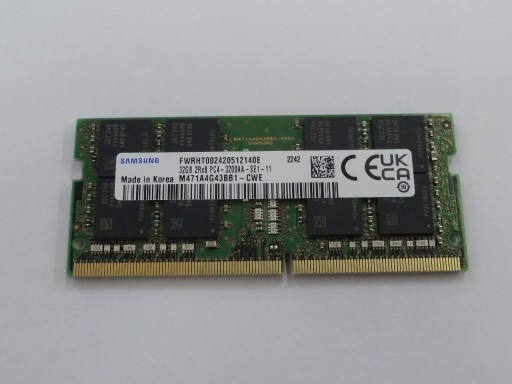 Zdjęcie oferty: Pamięć ram SAMSUNG 32GB 2Rx8 PC4-3200AA-SE1-11