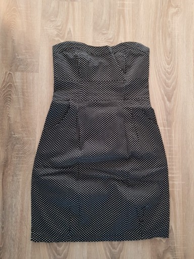 Zdjęcie oferty: Sukienka mała czarna w groszki na lato r. 36