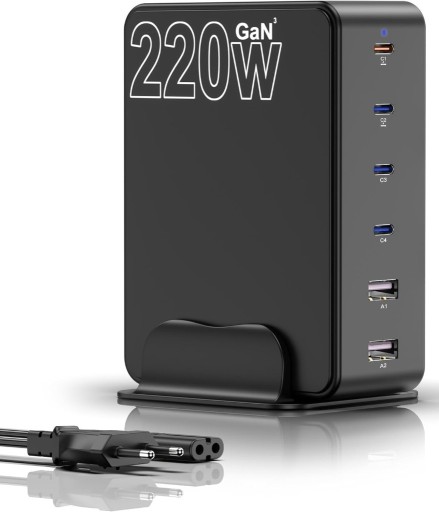 Zdjęcie oferty: Stacja ładująca USB C 220W 4 USB-C + 2 USB  Gan3