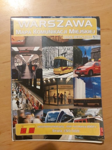 Zdjęcie oferty: Warszawa Mapa komunikacji miejskiej 1 marca 2007