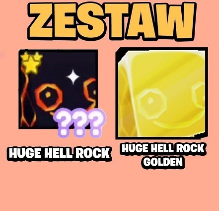 Zdjęcie oferty: Huge hell rock + Golden hell rock Pet Simulator 99