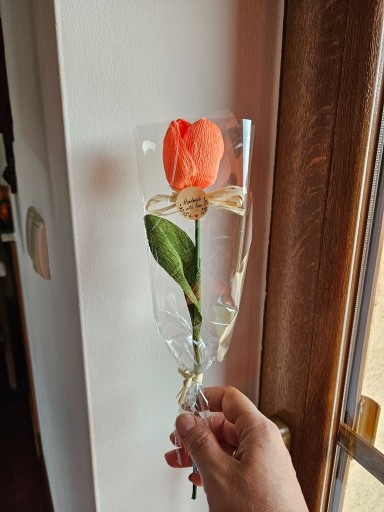 Zdjęcie oferty: Kwiaty upominek z krepiny dzień kobiet