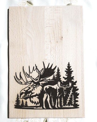 Zdjęcie oferty: Deska z drewna Bukowego do kuchni z motywem