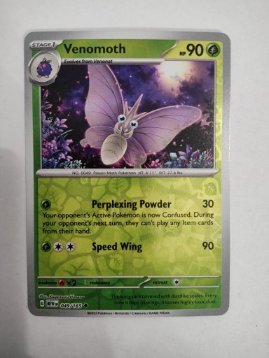 Zdjęcie oferty: Venomoth 049/165 reverse holo - Pokemon 151