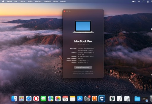 Zdjęcie oferty: Apple MacBook Pro 16/500 2,5 GHz