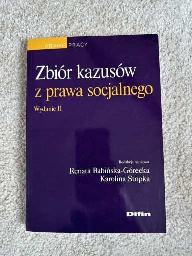 Zdjęcie oferty: Zbiór kazusów z prawa socjalnego