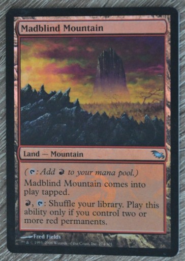 Zdjęcie oferty: MTG Madblind Mountain foil  (SHM)