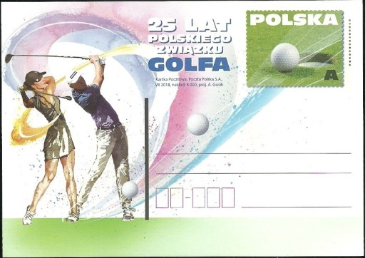Zdjęcie oferty: Cp 1824 25 lat Polskiego Związku Golfa