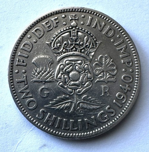 Zdjęcie oferty: Jerzy VI, 2 szylingi, 1940, Wielka Brytania