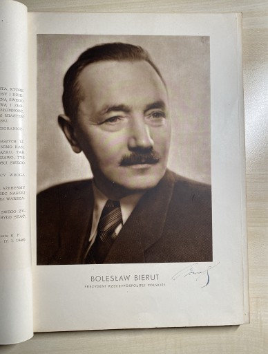 Zdjęcie oferty: Bolesław Bierut Prezydent RP autograf 
