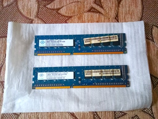 Zdjęcie oferty: Komplet RAM Nayna DDR3/PC3-10600U* 1333mhz* 2x 2GB