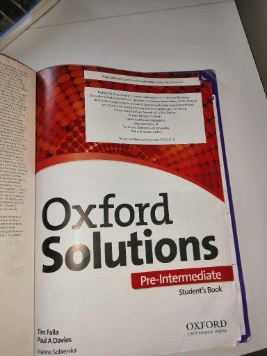 Zdjęcie oferty: Oxford Solutions
