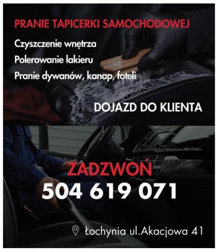 Zdjęcie oferty: Pranie tapicerki samochodowej 