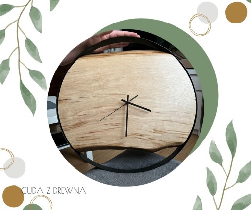 Zdjęcie oferty: Zegar w obręczy 50cm, wybór drewnianej deski!
