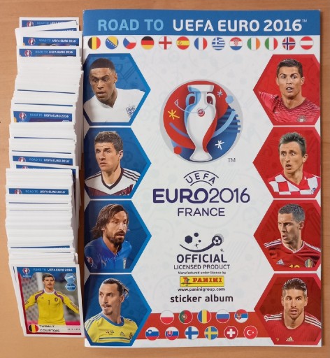 Zdjęcie oferty: ROAD TO UEFA EURO 2016 Komplet 384 naklejki Album