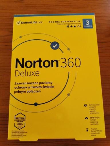 Zdjęcie oferty: Norton 360 deluxe Roczna subskrypcja na 3 urządzen