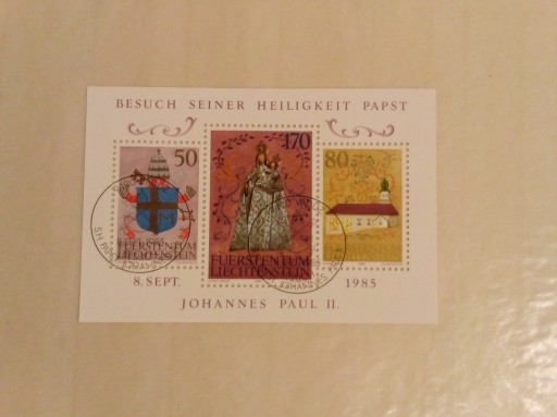 Zdjęcie oferty: Lichtenstein  blok kasowany 1985