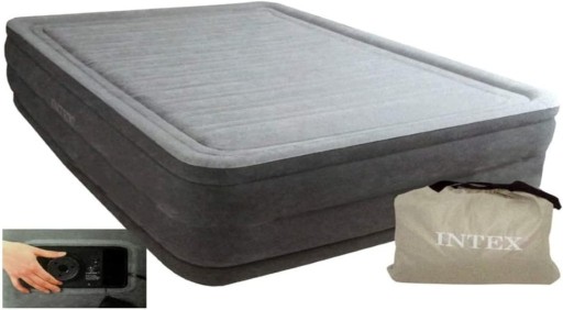 Zdjęcie oferty: Intex Materac Dmuchany, Szary, 2 - osobowy 203x152