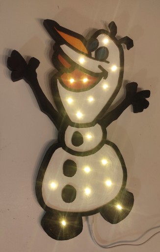 Zdjęcie oferty: Lampka drewniana LED Bałwanek na Święta Hand Made