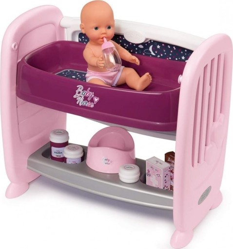 Zdjęcie oferty: SMOBY BABY NURSE Łóżeczko dla lalki 2w1 + LALKA