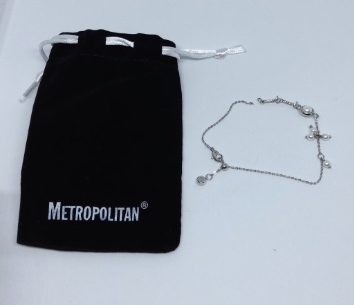 Zdjęcie oferty: Srebrna bransoletka Metropolitan Swarovski i perły