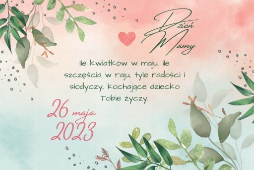 Zdjęcie oferty: Magnes z życzeniami na Dzień Mamy 10x15