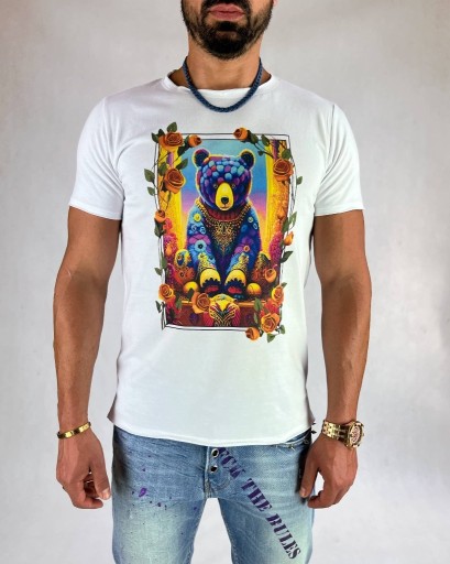 Zdjęcie oferty: T-Shirt Slim Fit Biały Męski M Bang Club 