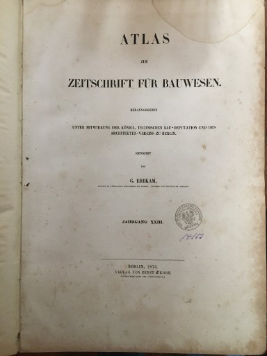 Zdjęcie oferty: "Atlas zur zeitschrift fur bauwesen" 2 tomy 