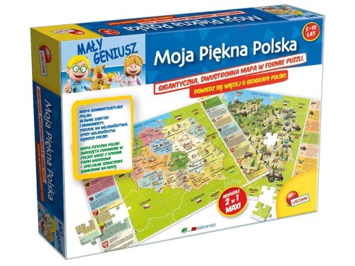 Zdjęcie oferty: PUZZLE Moja Piękna Polska Dwustronna Mapa NOWY