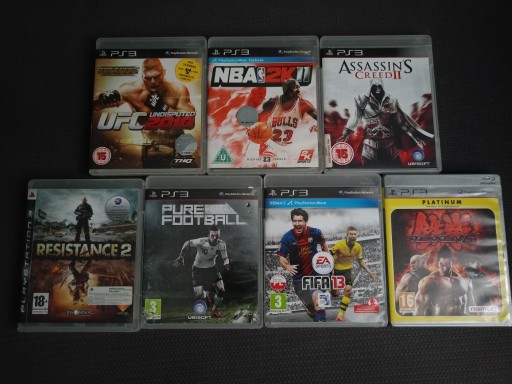 Zdjęcie oferty: GRY PS3 FIFA13 TEKKEN6 ASSASSIN UFC NBA RESISTANCE