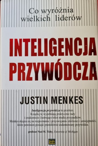 Zdjęcie oferty: Inteligencja przywódcza  Justin Menkes