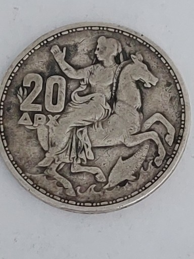 Zdjęcie oferty: Moneta 20 drachm Grecja srebro