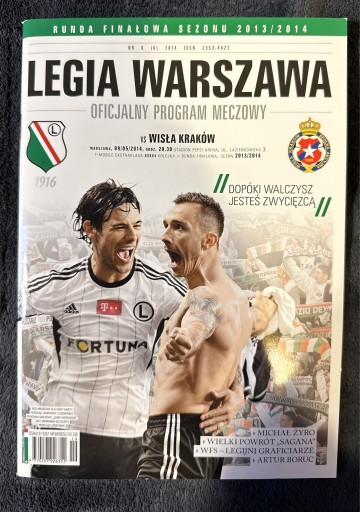 Zdjęcie oferty: Program Meczowy Legia Warszawa - Wisła Kraków 2014