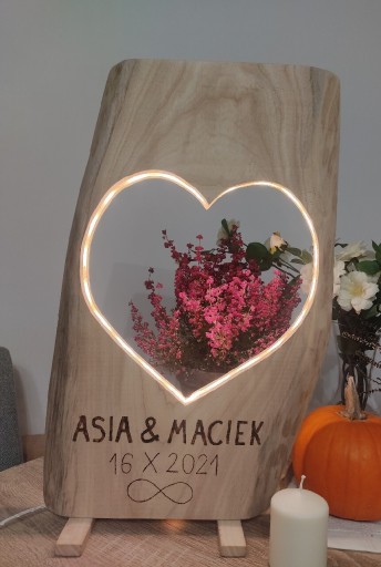 Zdjęcie oferty: Lampka LED serce ślub rocznica Walentynki