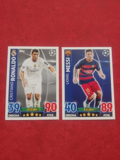 Zdjęcie oferty: Karty Topps Leo Messi / Cristiano Ronaldo Lot 