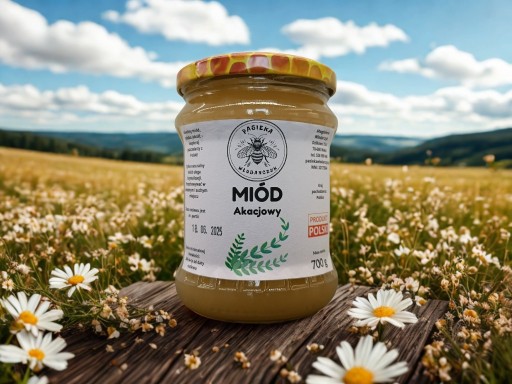 Zdjęcie oferty: Miód Akacjowy 700 g z Pojezierza Wałeckiego - Pasieka Włodarczyk