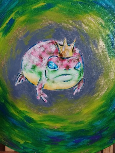 Zdjęcie oferty: Obrazek z ropuchą, obrazek z żabą, żaba w koronie