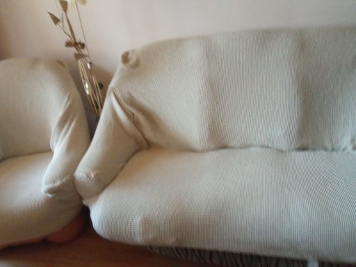 Zdjęcie oferty: Komplet pokrowców na kanapę sofę 3 i fotel beżowy